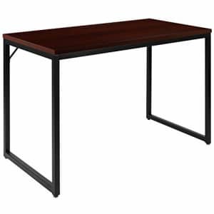 Flash Furniture Commercial Grade Industrial Style Office Desk - 47" Length (Mahogany) for $83