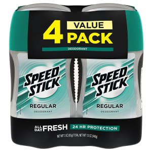 Speed Stick Men's Deodorant Regular 3-oz. 4-Pack for $5.40 via Sub & Save Speed Stick Men's Deodorant Regular 3-oz. 4-Pack for $5.40 via Sub & Save