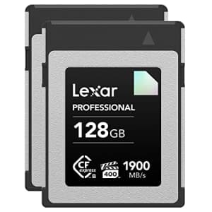 Lexar Diamond Series Professional 128GB CFexpress Type-B Memory Card, 2-Pack for $300