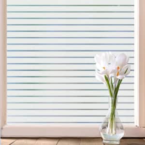 Frosted Stripe Privacy Vinyl Window Cling for $6 Frosted Stripe Privacy Vinyl Window Cling for $6