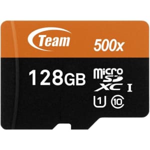 Team Group 128GB microSDXC UHS-I/U1 Class 10 Memory Card for $13