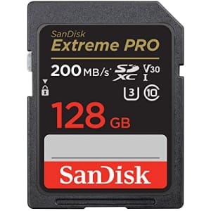 SanDisk 128GB Extreme PRO UHS-I SDXC Memory Card (200 MB/s) for $23