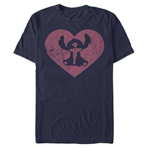 Disney Big & Tall Lilo & Stitch Stitch Heart Men's Tops Short Sleeve Tee Shirt, Navy Blue Heather, for $20 Disney Big & Tall Lilo & Stitch Stitch Heart Men's Tops Short Sleeve Tee Shirt, Navy Blue Heather, for $20