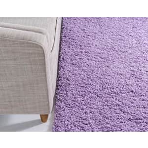 Unique Loom Solo Solid Shag Collection Modern Plush Lilac Area Rug (3' 3 x 5' 3) for $38 Unique Loom Solo Solid Shag Collection Modern Plush Lilac Area Rug (3' 3 x 5' 3) for $38
