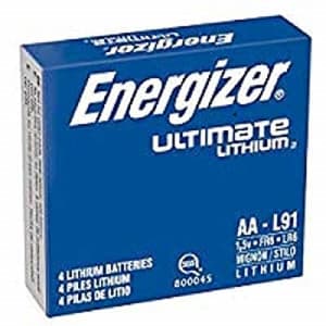 energizer L91 AA Ultimate Lithium Batteries (Pack of 4) for $29