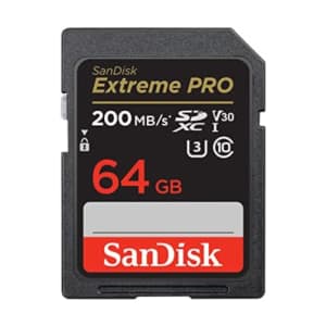 SanDisk 64GB Extreme PRO SDXC UHS-I Memory Card - C10, U3, V30, 4K UHD, SD Card - SDSDXXU-064G-GN4IN for $15