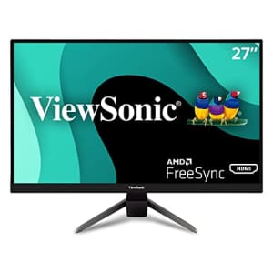 ViewSonic VX2767-MHD 27 Inch 1080p Gaming Monitor with 75Hz, 1ms, Ultra-Thin Bezels, FreeSync, Eye for $140