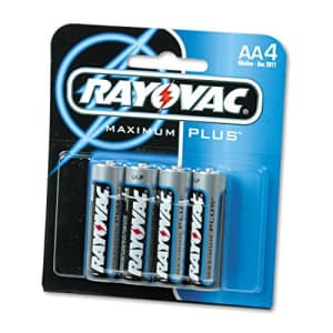 Rayovac Rayovac Alkaline Batteries, AA Size, 0.24 Pound for $13
