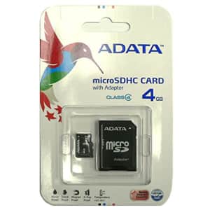 ADATA Memory Card 4GB ADATA 4GB microSDHC Class 4 Card for $18