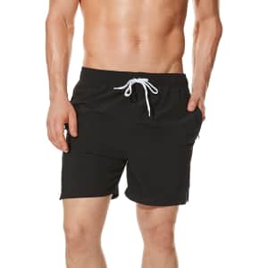 Men's Swim Trunks with Side Zipper Pockets for $11