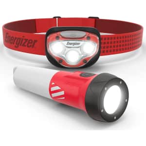 Energizer LED Headlamp + Flashlight PRO Safety Kit for $16
