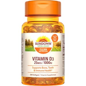 Sundown Vitamin D3 1000 IU 200-Ct. Softgels for $5.16 via Sub & Save