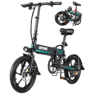 Gotrax EBE1 16" Folding Electric Bike, Max Range 40KM(Pedal-assist1), 25km/h by Peak 500W, Rear for $540