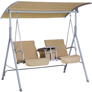 Outsunny 2-Person Porch Swing w/ Canopy for $180