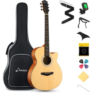 Donner Acoustic Guitar Starter Kit for $160