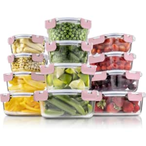 FineDine 24-Piece Superior Glass Food Storage Containers Set for $20