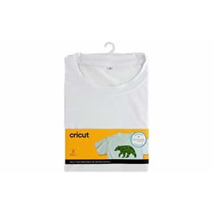 Cricut Men's T-Shirt Blank, Crew Neck, Small Infusible Ink, White for $8