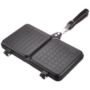 Iris Plaza Hot Sandwich Maker, Direct Fire, For Gas Stoves, 2-Slice, Double, Easy to Clean, Black, for $10