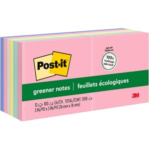 Post-it Mini 1.5" x 2" Sticky Notes 12-Pack for $7