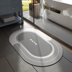 MontVoo 17" x 27" Super Absorbent Bath Rug for $10