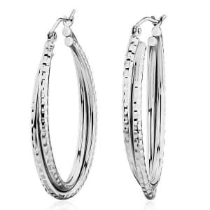 Blue Nile Twisted Hoop Earrings for $75