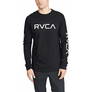 RVCA Men's Big Long Sleeve Crew Neck T-Shirt, DEEP Purple, L for $29