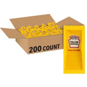 Heinz Mild Mustard Single Serve Packet 200-Pack for $5.06 via Sub & Save