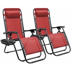 Homall Zero Gravity Chair Patio Folding Lawn Lounge Chairs Outdoor Lounge Gravity Chair Camp for $95