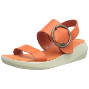 FLY London Bani 739Fly Backstrap Leather Sandal 7 Coral for $86