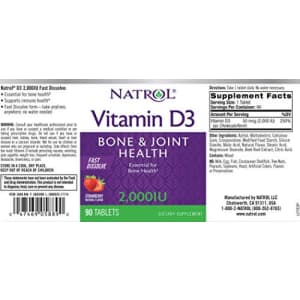 Natrol Vitamin D3 2,000 IU Tablets, Strawberry, 90 Count for $13 Natrol Vitamin D3 2,000 IU Tablets, Strawberry, 90 Count for $13