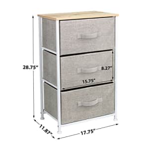 Sorbus Nightstand with 3 Drawers - Bedside Furniture & Night Stand End Table Dresser with Steel for $40 Sorbus Nightstand with 3 Drawers - Bedside Furniture & Night Stand End Table Dresser with Steel for $40