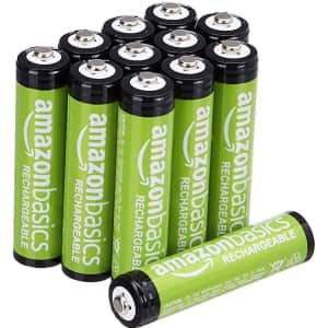 AmazonBasics AAA Rechargeable Batteries 12-Pack for $22