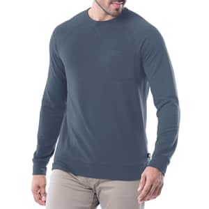 Lee Jeans Lee Men's French Terry Long Sleeve Raglan Tee Shirt, Blue, XX-Large for $30