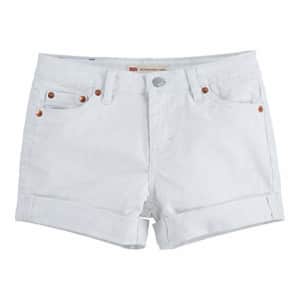 Levi's Girls' Girlfriend Fit Denim Shorty Shorts, Classic White, 12 for $14 Levi's Girls' Girlfriend Fit Denim Shorty Shorts, Classic White, 12 for $14