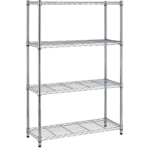 BestOffice 4-Tier 54" Steel Wire Metal Shelving Rack for $42