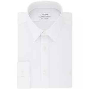 Calvin Klein Men's Slim-Fit Stretch Dress Shirt for $30