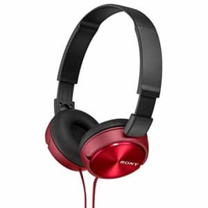 Sony Foldable Headphones MDR-ZX310 R - Metallic Red for $32