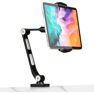Suptek Aluminum Tablet Desk Mount Stand for $16