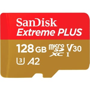 SanDisk Extreme Plus 128GB UHS-I MicroSDXC Memory Card for $20