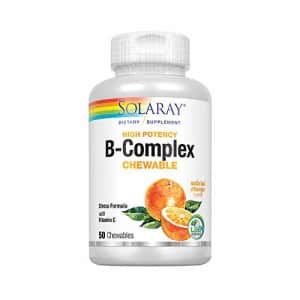 Solaray Vitamin B-Complex 250mg Natural Orange Flavor | Healthy Hair, Skin, Immune Function & for $15