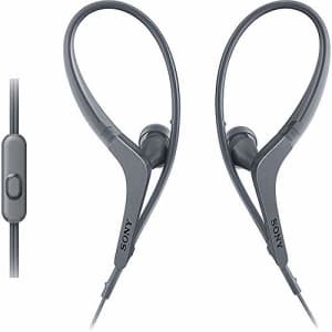 Sony MDR-AS410AP/B - Sport - Earphones with mic - in-Ear - Over-The-Ear Mount - Gray (MDRAS410AB) for $64