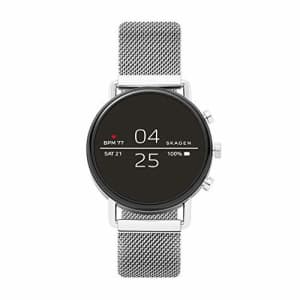 Skagen Connected Falster 2 Stainless Steel Magnetic Mesh Touchscreen Smartwatch, Color: Silver for $136