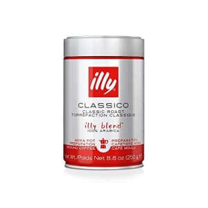 Illy Classico Ground Moka Coffee, Medium Roast, 100% Arabica Bean Signature Italian Blend, for $23