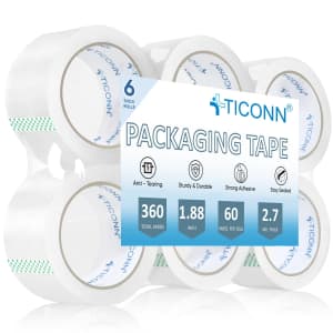 Ticonn Packing Tape 6-Pack for $10