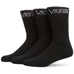 Vans Classic Crew Socks 3-Pair - Black (6.5-9, Black/White) for $25 Vans Classic Crew Socks 3-Pair - Black (6.5-9, Black/White) for $25