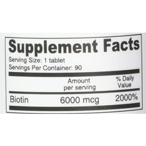 Deva Vegan Vitamins Biotin 6000 mcg Tablets, 90Count for $11