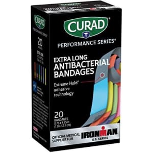 Curad Performance Series Ironman Extra Long Antibacterial Bandage 20-Pack for $3