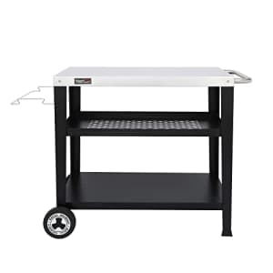 Royal Gourmet PC3404S Rolling Dining Table with Trash Bag Holder, Outdoor Garden Patio BBQ Kitchen for $90