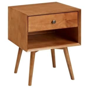 Walker Edison Mid-Century 1-Drawer Solid Wood Nightstand for $109 Walker Edison Mid-Century 1-Drawer Solid Wood Nightstand for $109