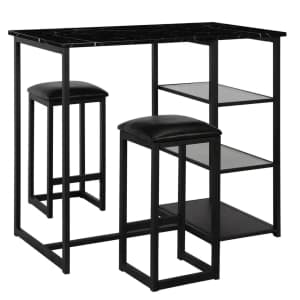CosmoLiving by Cosmopolitan Emelie 3-Piece Pub Set for $133 CosmoLiving by Cosmopolitan Emelie 3-Piece Pub Set for $133